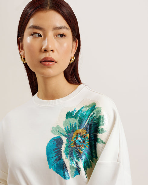 BAYLEYY-Tops-Sequin Graphic Sweat- Ted Baker Romania